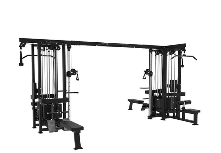 Vortex Strength 8‑Station Commercial Cable Crossover – 4 Weight Stacks (Model VCCM8100B)