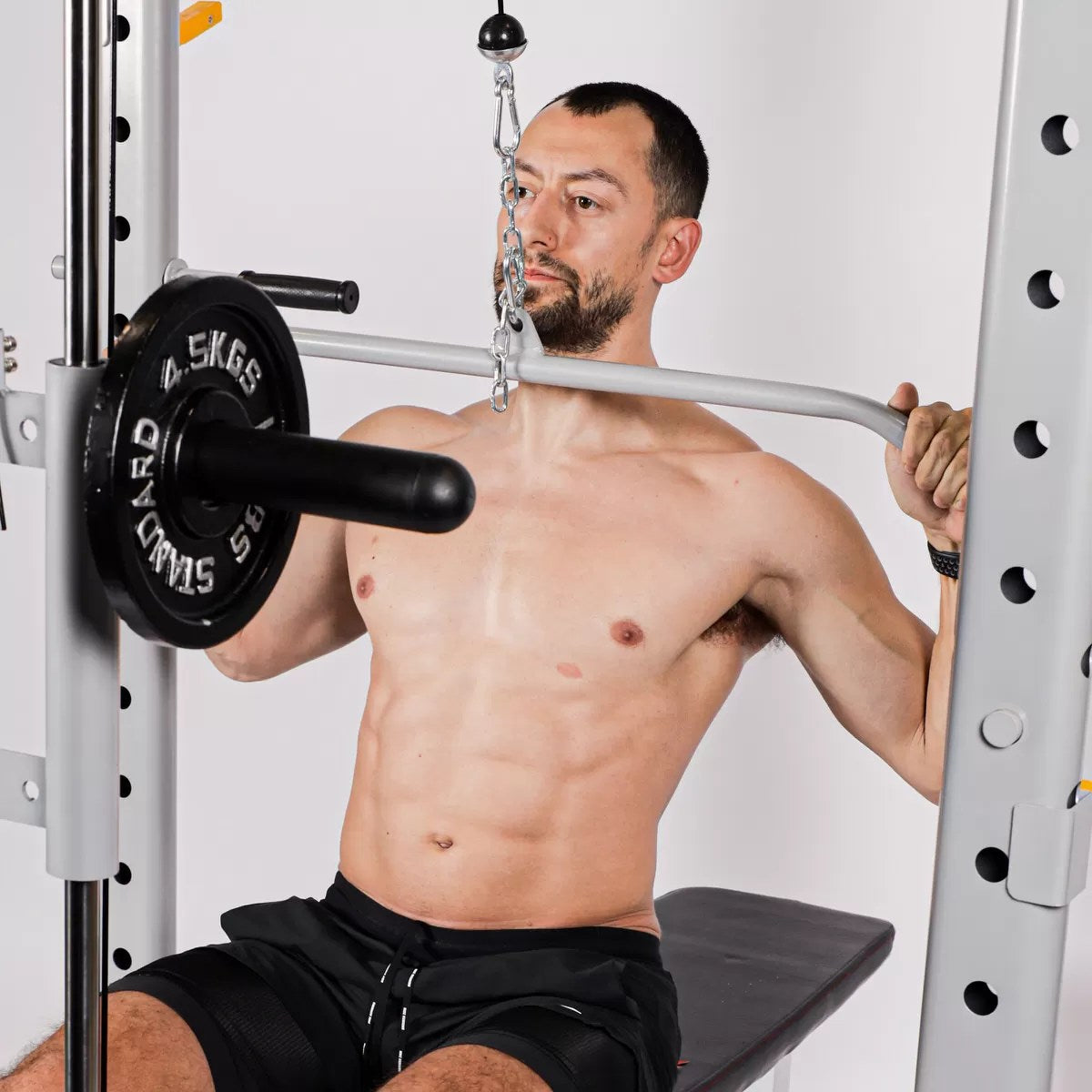 Squat Cage with High/Low Pulley, Dip Attachments & Landmine – SRVXG350 Power Rack