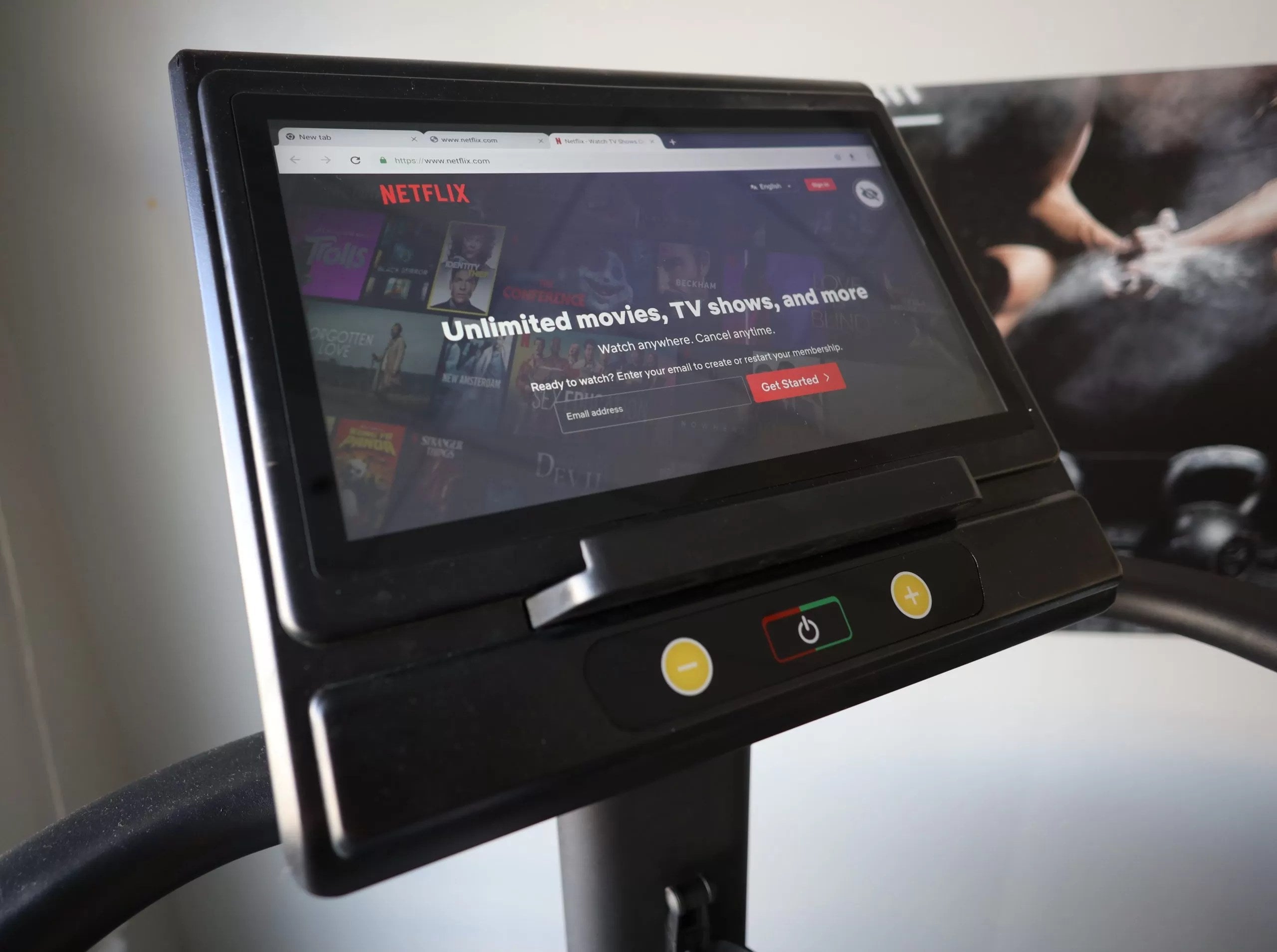 Vortex Commercial Stair Stepper with integrated TV for scenery, streaming apps, and more ST4000