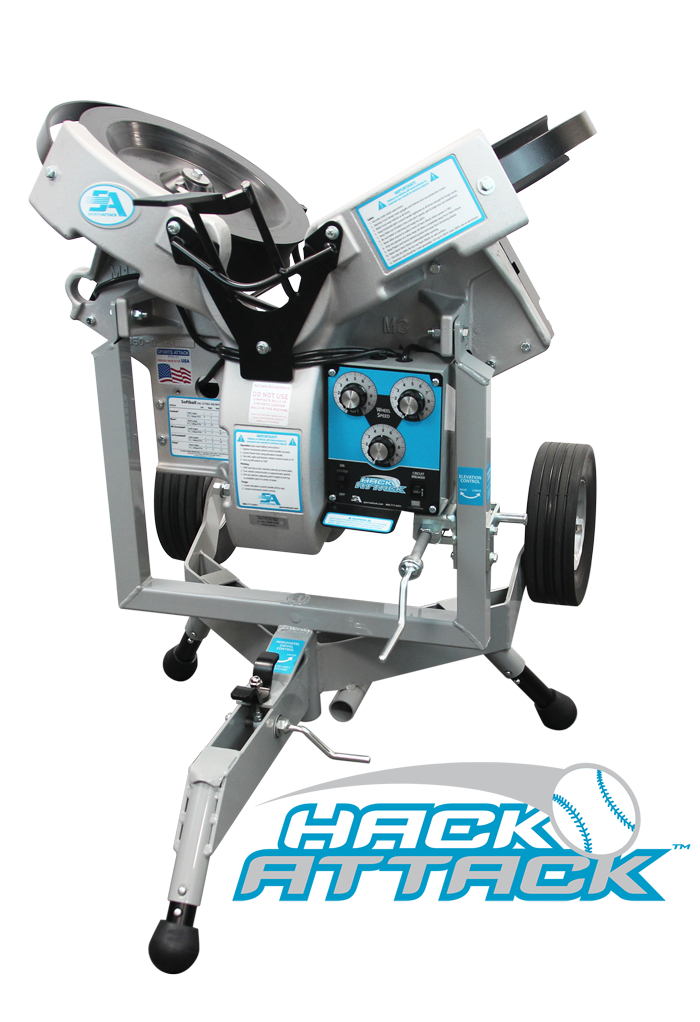 Hack Attack 3-Wheel Softball Pitching Machine – Elite-Level Accuracy & Realism