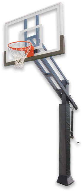 Ironclad TPT553-LG Adjustable Driveway Basketball Hoop – 60" Tempered Glass Backboard with Lifetime Warranty