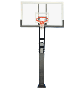 Ironclad TPT664-XL Adjustable Basketball Hoop – 60" Glass Backboard, Breakaway Rim, 6" Pole, Lifetime Warranty