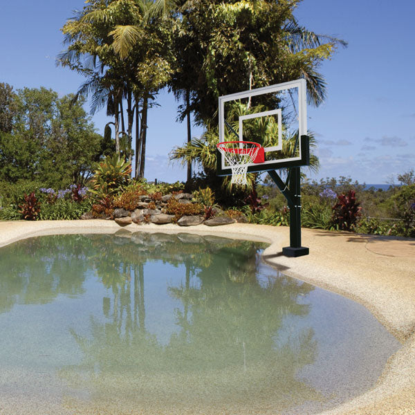 HydroSport™ Fixed-Height Poolside Basketball Goal – Durable Stainless Steel & Acrylic Backboard