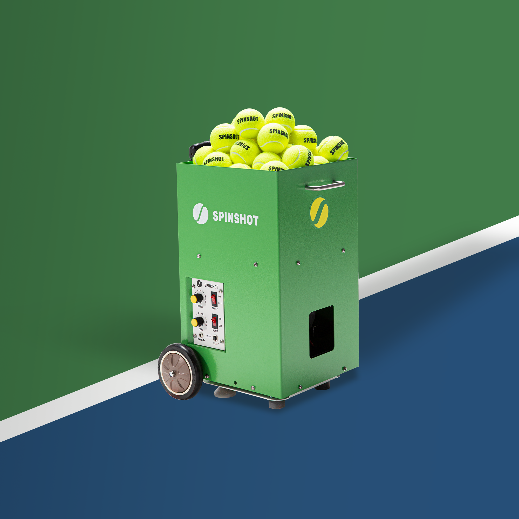 Spinshot Lite Tennis Ball Machine – Portable & Lightweight with Optional Oscillation and Remote