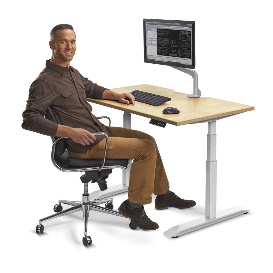 LifeSpan Height-Adjustable Standing Desk with Dual Motors and USB Charging – Ergonomic Design for Home & Office
