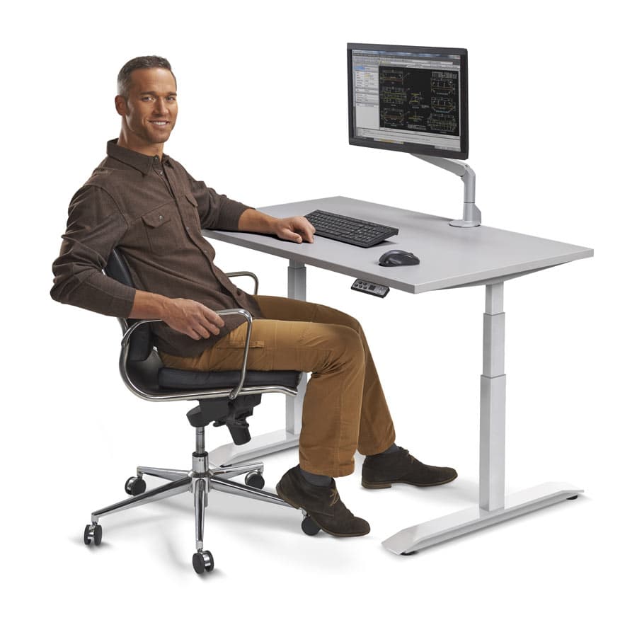 LifeSpan Height-Adjustable Standing Desk with Dual Motors and USB Charging – Ergonomic Design for Home & Office