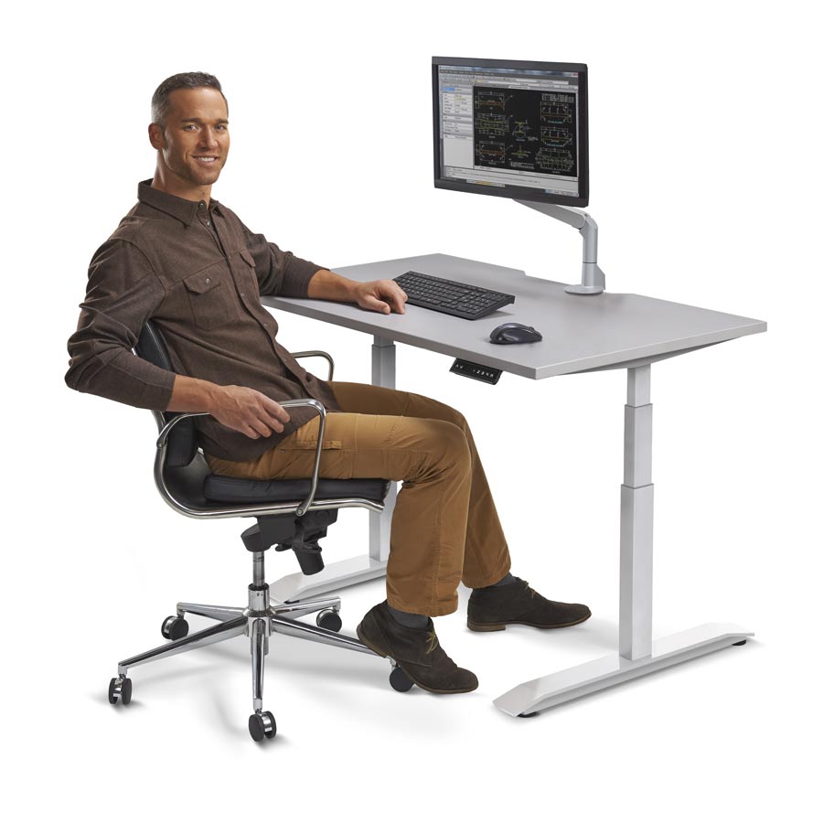 LifeSpan Height-Adjustable Standing Desk with Dual Motors and USB Charging – Ergonomic Design for Home & Office