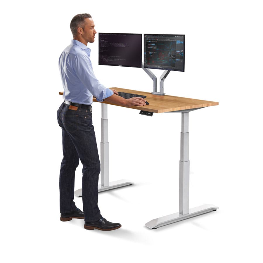 LifeSpan Height-Adjustable Standing Desk with Dual Motors and USB Charging – Ergonomic Design for Home & Office