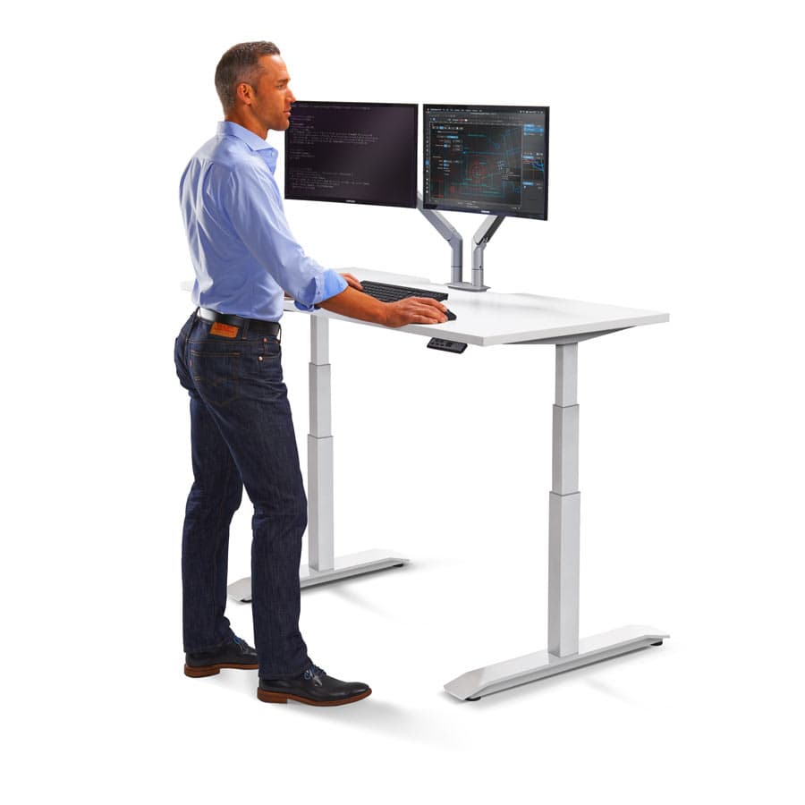 LifeSpan Height-Adjustable Standing Desk with Dual Motors and USB Charging – Ergonomic Design for Home & Office
