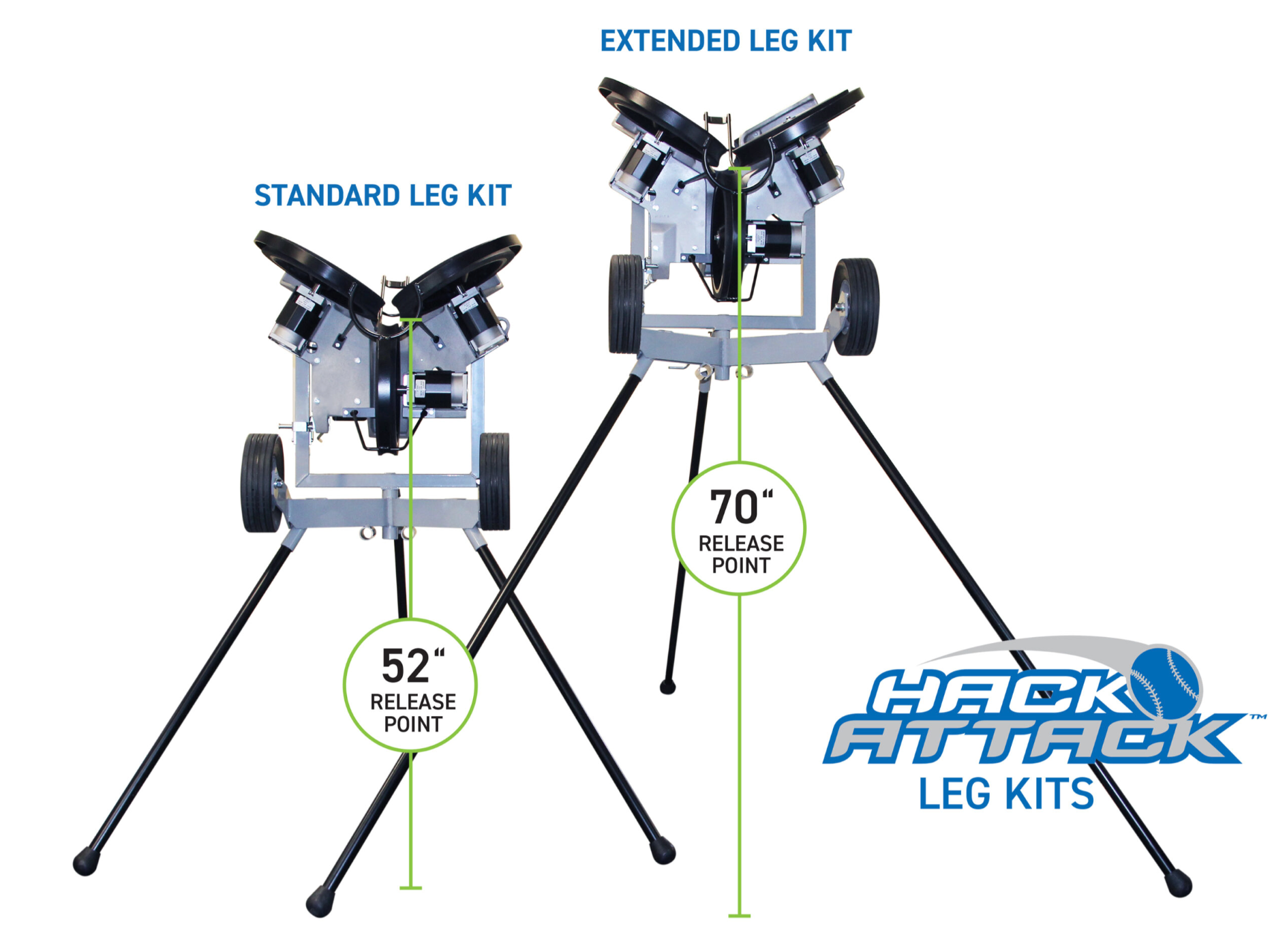 Sports Attack Hack Attack Baseball Pitching Machine W/ Extended Legs