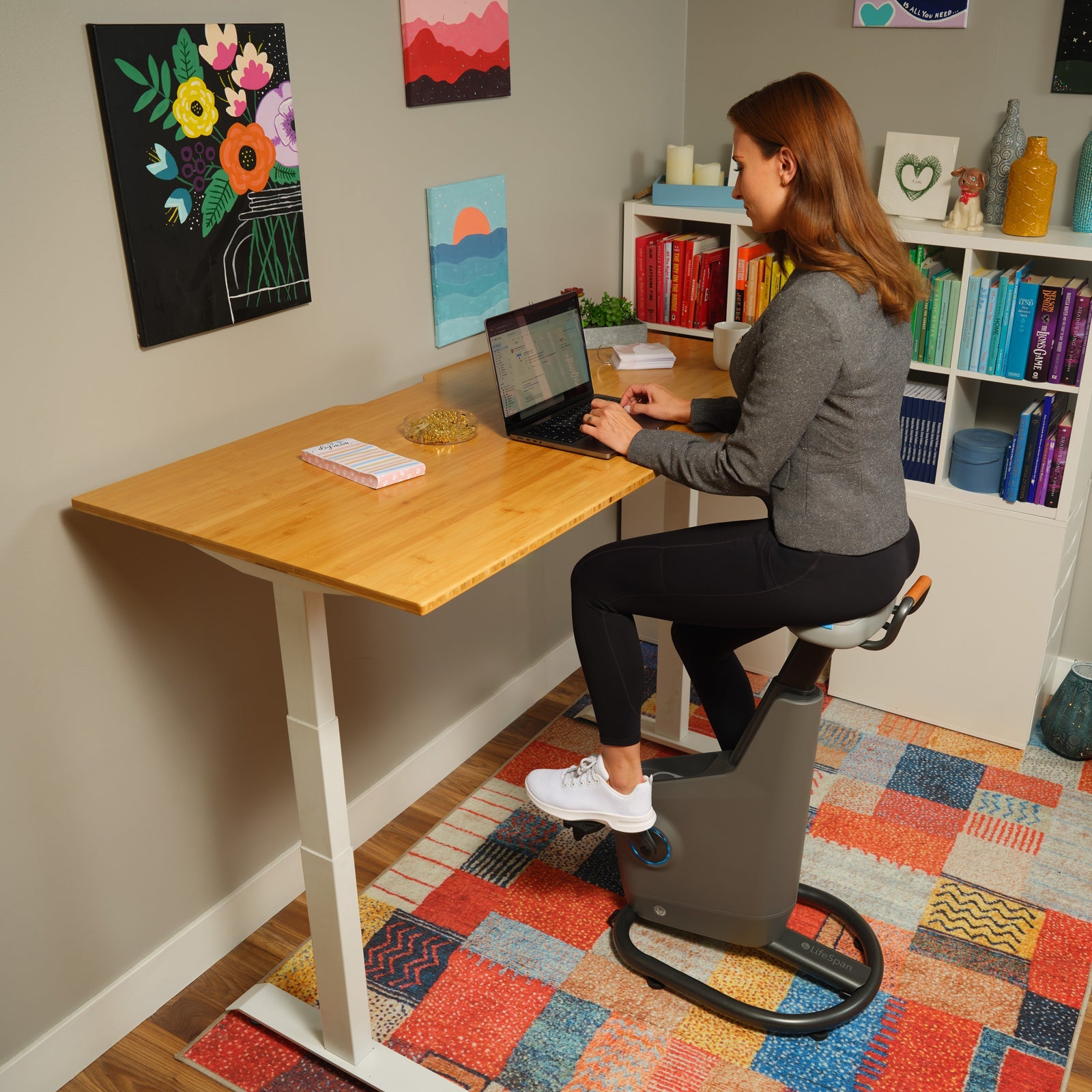 Ampera Smart Office Bike – Ergonomic Desk Bike with Device Charging & Regenerative Power
