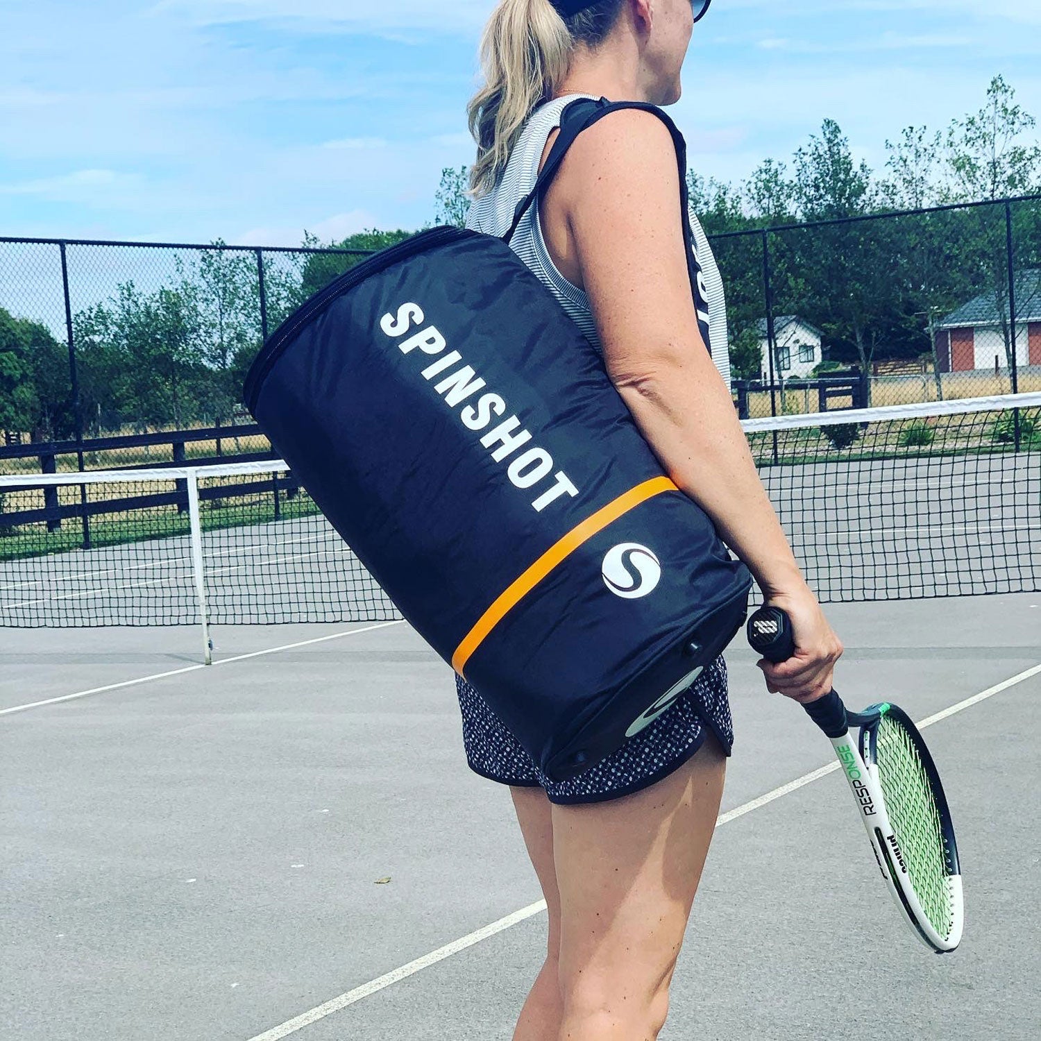 120pcs Spinshot Pressureless Tennis Balls + Free Carry Bag